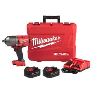 PISTOLA IMPACTO 1/2 ALTO TORQUE MILWAUKEE M18 FUEL w/ ONE-KEY High Torque Impact Wrench 1/2" Friction Ring Kit ( Charger+2 Batteries + case)