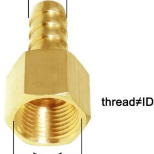 CONECTOR ESPIGA PARA MANGUERA (COLA DE GARROBO) 1/4" NPT HEMBRA A 1/4 ESPIGA / Brass Female Hose Barb 1/4 IN,1/4 NPTF