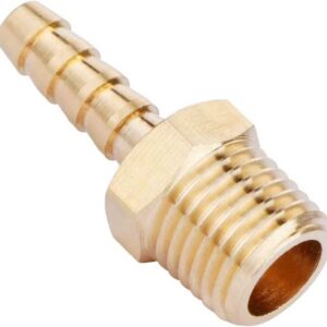 CONECTOR ESPIGA PARA MANGUERA (COLA DE GARROBO) 1/4" NPT MACHO A 1/4" ESPIGA / Brass Male Hose Barb 1/4 IN,1/4 NPTM; natural golden