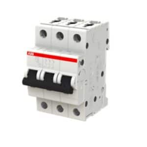 BREAKER PARA RIEL DIN 3 POLOS 2 AMP  (ABB) (S203-C2 Interruptor automático - 3P - C - 2 A) / Miniature Circuit Breaker - 3P - C - 2 A