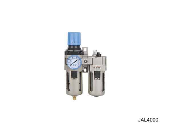 Unidad de Mantenimiento Completa; JAC Series Air Filter Combination (FR.L.Combination); 1/2" NPT; 0.0-0.85 Mpa/ 0-123 PSI; Semi Automatic Drain; Metal Cup