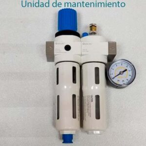 Unidad de Mantenimiento Completa Filtro + Regulador + Lubricador  /Filter regulator + Lubricator 1/4 NPT manual drain