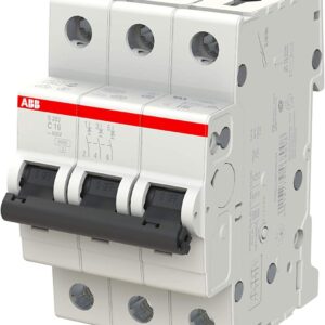 BREAKER PARA RIEL DIN 3 POLOS 25 AMP  (ABB) (S203-C25 Interruptor automático - 3P - C - 25 A)  / S203-C25 Miniature Circuit Breaker - 3P - C - 25 A