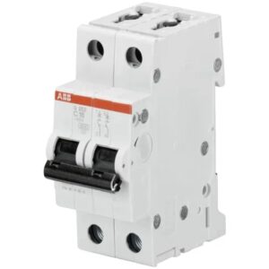 BREAKER PARA RIEL DIN 2 POLOS 16 AMP  (ABB) (S202-C16 Interruptor automático - 2P - C - 16 A)  / S202-C16 Miniature Circuit Breaker