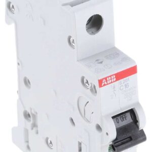 BREAKER PARA RIEL DIN 1 POLOS 16 AMP (ABB) (S201-C16. Interruptor automático - 1P - C - 16A)