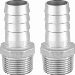 CONECTOR ESPIGA PARA MANGUERA (COLA DE GARROBO) 1" NPT MACHO A 1" ESPIGA / 304 Stainless Steel Male Hose Barb 1" IN, 1" NPTM Male Adaptor