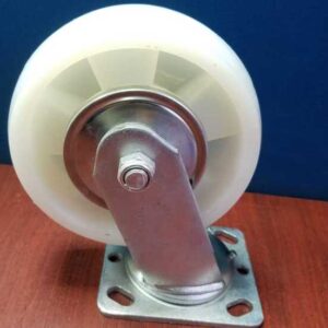 RUEDA DE NYLON (PA) 6" (152mm) X 50mm C/BASE GIRATORIA / NY WHEEL: SWIVEL W/6203 BEARING