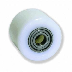 RODO PARA PALLET 16-41-48- 082X070 HBP-RODAMIENTO 6204ZZ COLOR , ROJO/BLANCO / NARANJA FABRICADAS  SEGUN NORMAS EUROPEAS  EN12530/12532 CAPACIDAD DE CARGA 700KG